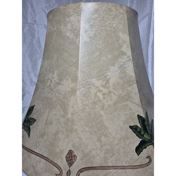 Springcrest Palm Leaf Faux Leather Lamp Shade 9X18x13 - Picture 12 of 16